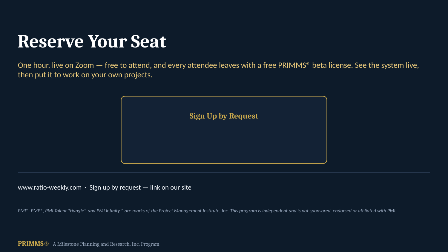 Frontiers webinar — slide 7 of 7: reserve your seat